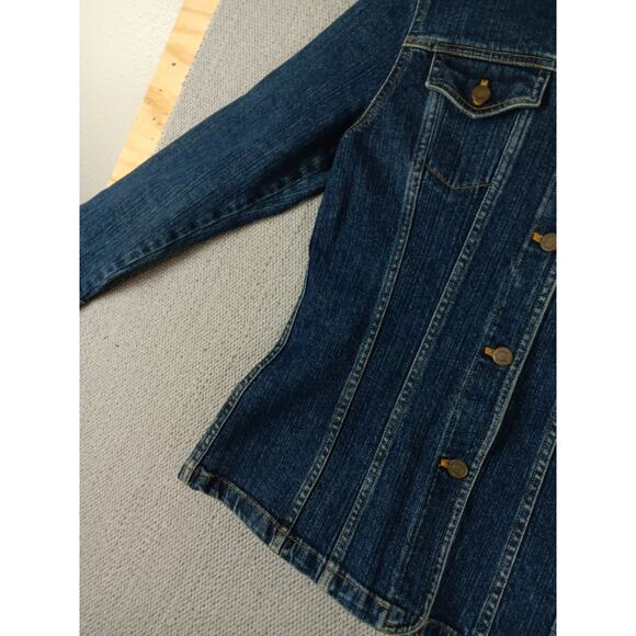 Jones New York Sport Vintage Jean Jacket Women Small Blue Button Denim Pockets - Picture 4 of 14